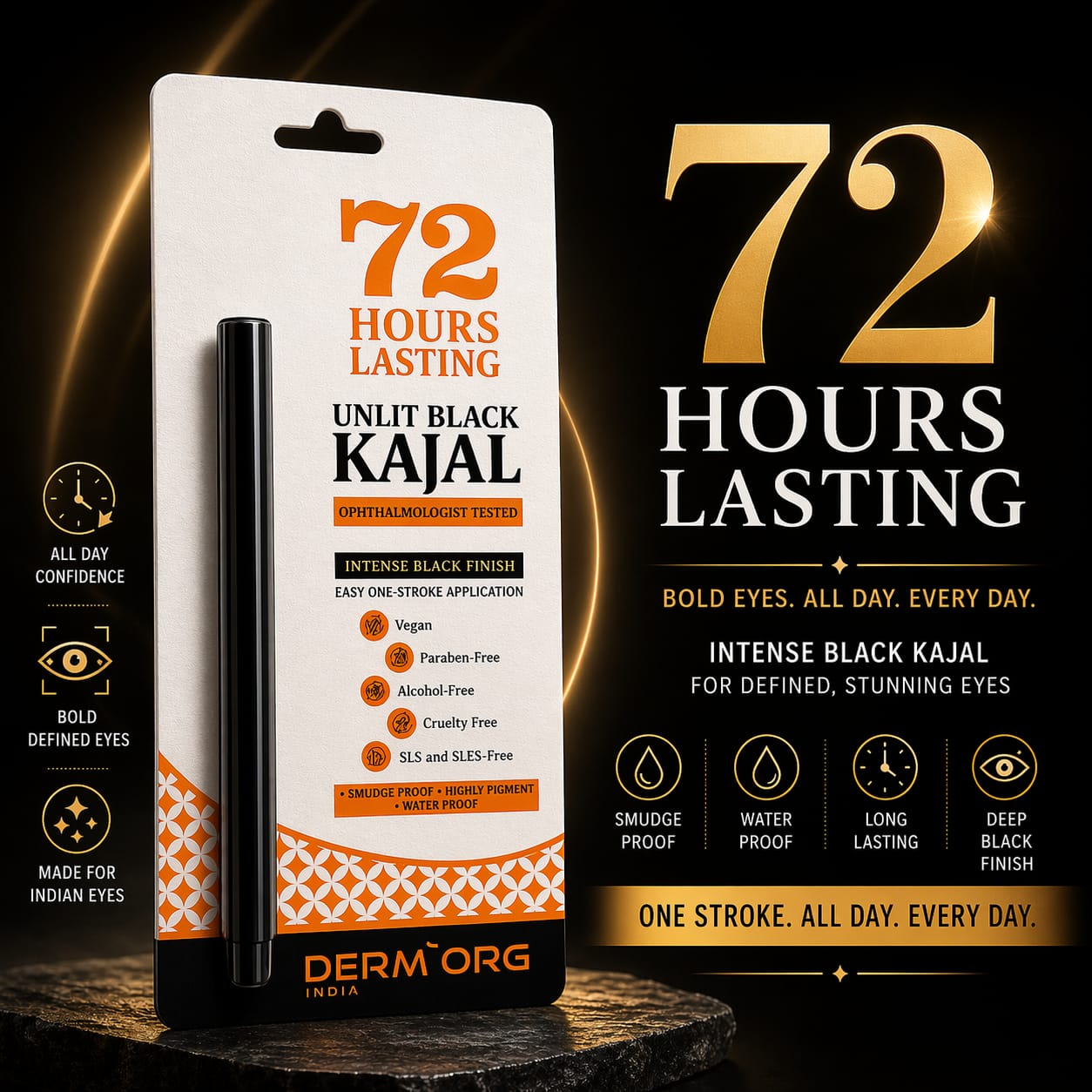 Unlit Intense Black Kajal