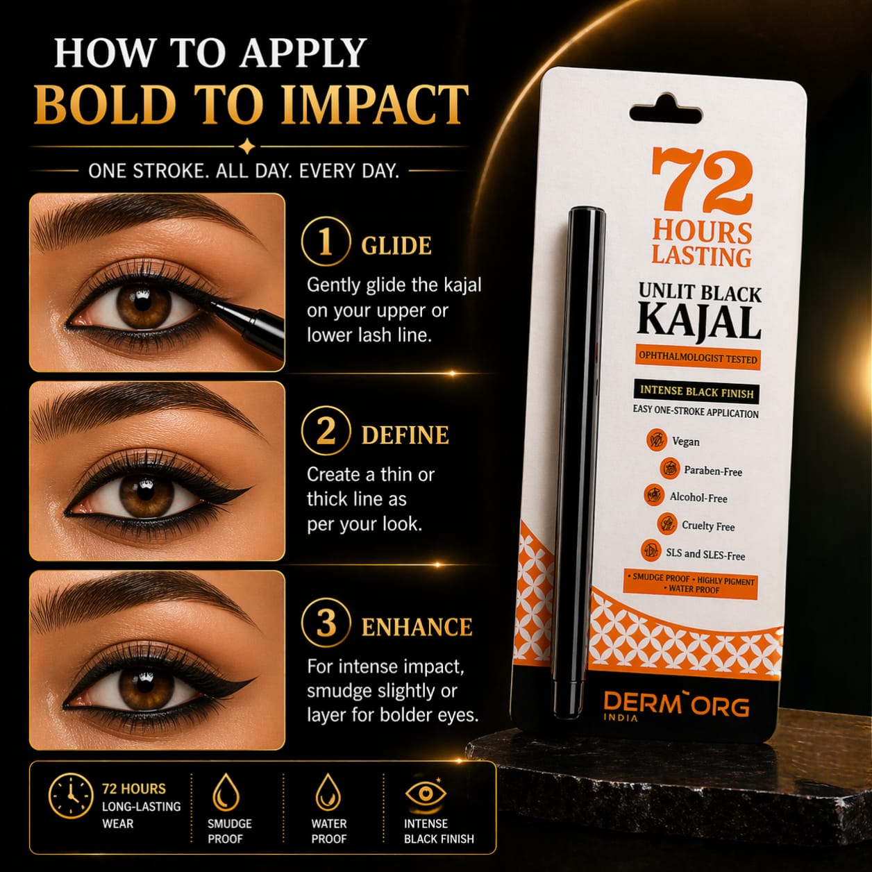 Unlit Intense Black Kajal