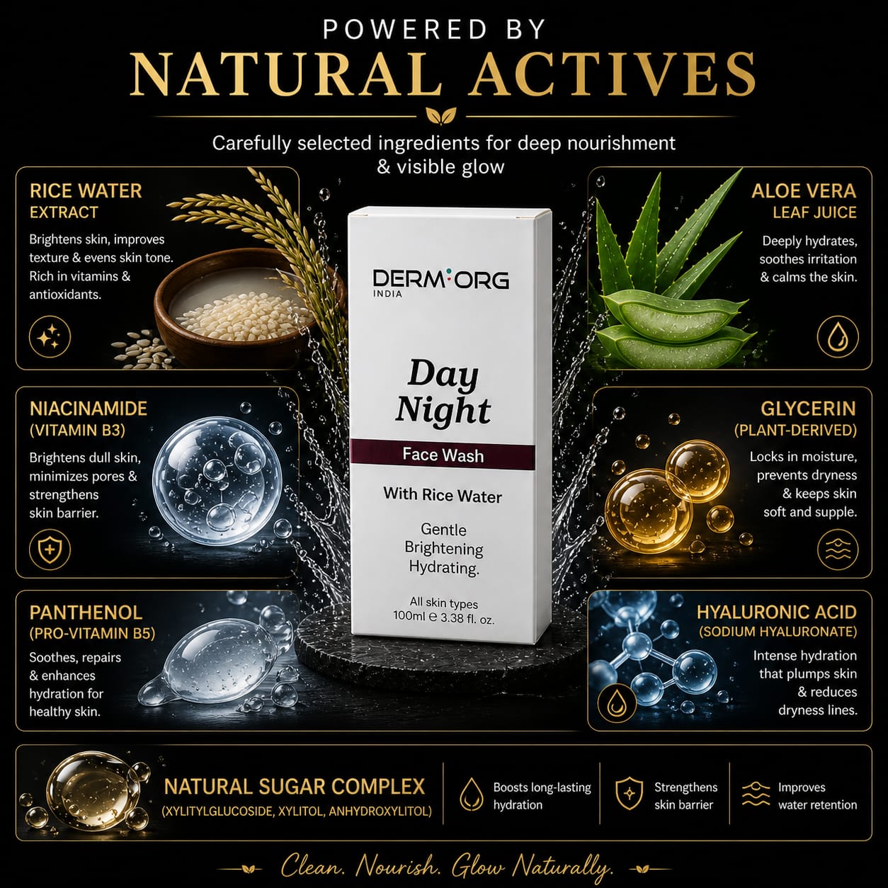 India Day Night Rice Water Face Wash